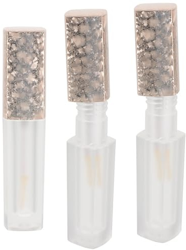 VILLCASE Brillo de Labios Vacíos Reutilizables Kit de 3 Tubos de Plástico Resistentes para Viaje y Uso Diario en Maquillaje y Bálsamo Labial