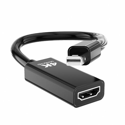 TAKUZA Adaptador Mini DisplayPort a HDMI, 4K @60Hz Mini DP a HDMI, adaptador unidireccional Thunderbolt a HDMI (compatible con Thunderbolt 1/2) para MacBook Air/Pro, Surface Pro, monitor, proyector