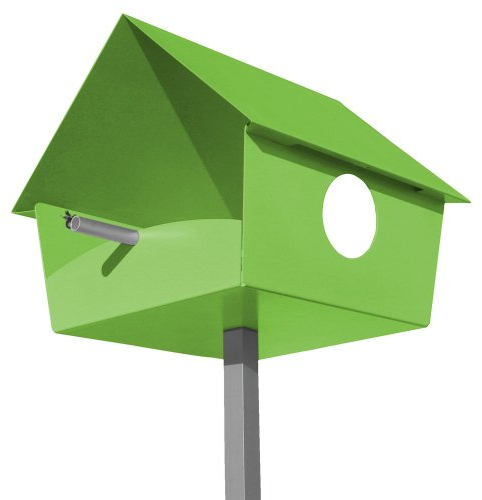 Radius Piep Show XXL- Vogelhaus, Vogelfutterstation aus Aluminium & Stahl für Garten & Terrasse, inkl. 3m Stahlseil, vielseitig als Vogeltränke oder Kunstobjekt nutzbar