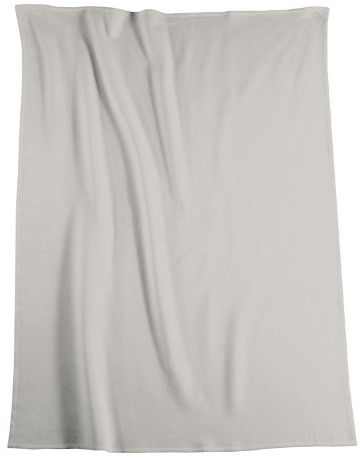 Biederlack Wohn- und Kuscheldecke, 100 % Baumwolle, Samtband-Einfassung, 150 x 200 cm, Silber, Cotton Pure, 239688
