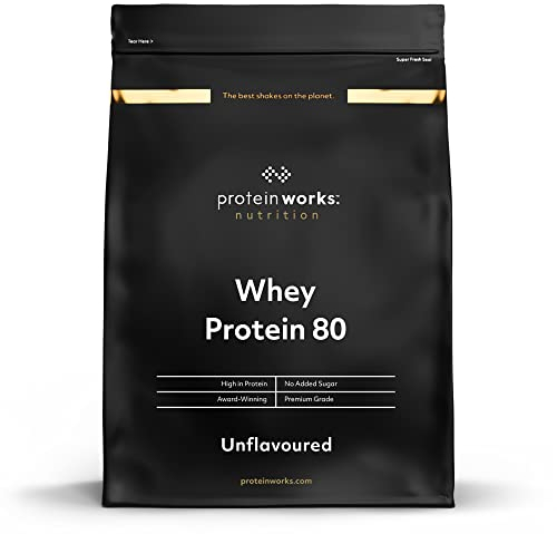 Protein Works - Whey Protein 80 Powder | Low Calorie Protein Shake | Whey Protein Shake | 28 Servings | Unflavoured | 1kg