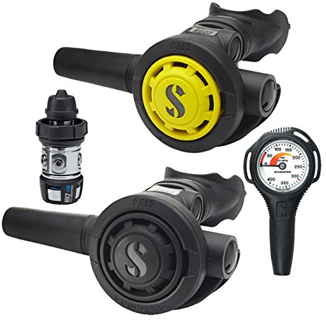 Scubapro MK2EVO DIN300/R095/R095 OCTO Druckminderer-Set für Kaltwasser, Unisex, Erwachsene, mehrfarbig, Einheitsgröße