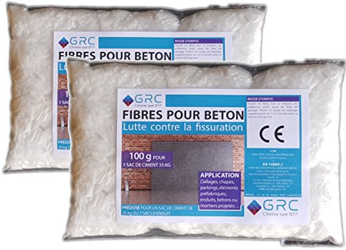 GRC - Fibres pour béton - 2x100g