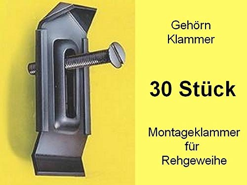 GTK - Geweihe & Trophäen KRUMHOLZ 30 unidades de clips de metal para cuernos de ciervo 52.2-30