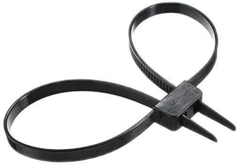MGTECH 10 Stück Kabelbinder-Handschellen, strapazierfähiges Nylon, Polizei-Reißverschluss, Kunststoff, Strafverfolgung, Doppel-Flex-Manschetten, 69,8 cm, 113,4 kg, Schwarz