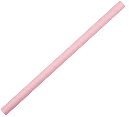 Fiesta Paper Smoothie Straws 210mm, Pack of 250, Pink | Compostable 3-ply construction resists softening, with a wide 10mm bore for thick milkshakes and smoothies.