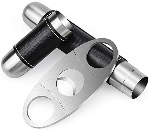 Zigarren Set Zigarrencutter Zigarrenhülse Edelstahl Doppelklingen Zigarrenabschneider Tragbar Zigarren Tube für Reise Unterwegs