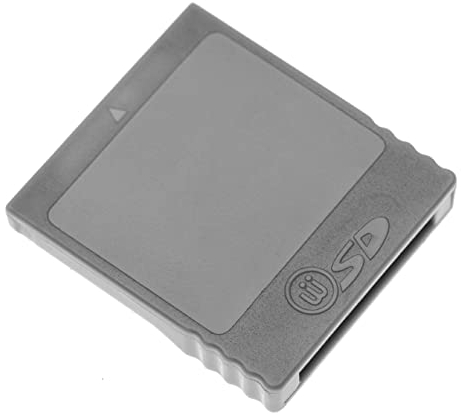 vhbw SD Kartenadapter kompatibel mit Nintendo Gamecube, Wii - SD Speicherkarten Konverter, grau