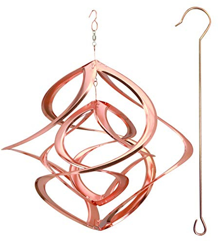 Red Carpet Studios Deluxe Double Helix Cosmix Wind Spinner, 14-Inch, Copper