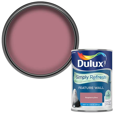 Dulux 5569237 Simply Refresh Feature Wall Matt Emulsion Paint, Raspberry Diva, 1.25 L