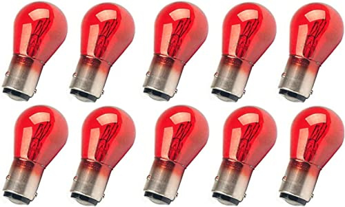 10x Jurmann PR21/5W 12V Original Rot Long Life Bremslicht Hecklicht Nebellicht vorne Halogen Ersatz Birne E-geprüft