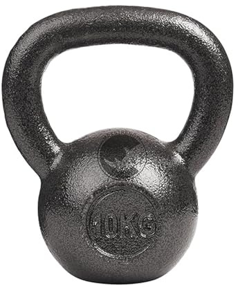 MAXSTRENGTH Cast Iron Kettlebell Weight for Home Gym Strength Training, Powder Coated Non-Slip Grip, Fitness Exercise Equipment for Swings, Squats, Deadlifts & Full Body Workouts