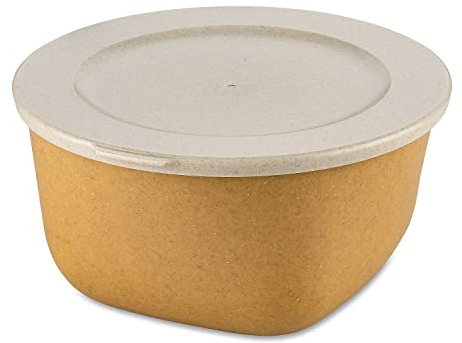 Koziol Connect Box 2 mit Deckel aus Kunststoff in der Farbe Nature Wood 2L, Maße: 21cm x 20,5cm x 10,5cm, 7871702