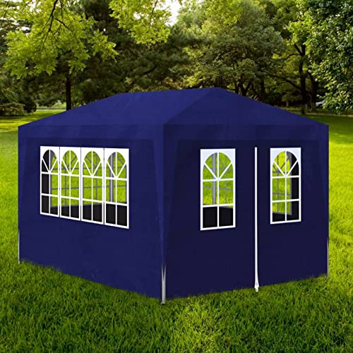 Mogou Partyzelt, Party Deko, Festzelt, Pavillon, Garden Decoration, Canopy Tent, Lagerzelt, Gartenpavillon, 3x4 m Blau