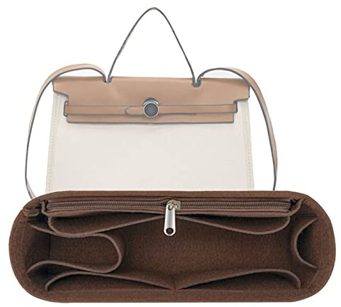 Lckaey Für Hermes Herbag Taschen für Damen Tasche 39 Einlagen Handtaschenformer 1011braun - 37,5 x 13 x 17 cm