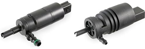 HELLA 8TW 006 849-031 Waschwasserpumpe, Scheinwerferreinigung - 12V - elektrisch - Monopumpe - Stecker: Flachstecker & 8TW 006 848-041 Waschwasserpumpe, Scheibenreinigung - 12V - Monopumpe