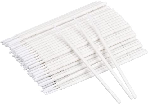 100 Piezas Cepillo de Extensión de Pestañas, Micro Aplicador Cepillo Micro Mascara Cepillos para Extensión de Pestañas Herramienta de Injerto de Pestañas, Eliminación de Maquillaje (Blanco)