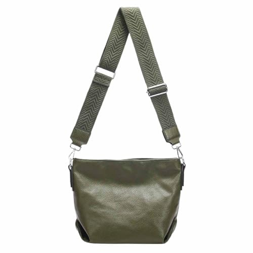 Damen Tasche Shopper Hobo Bags Crossbody Schultertasche Umhängetasche Handtasche Gürteltasche Crossover Kunst Leder Olivgrün
