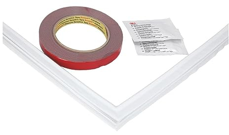 ensipart Türdichtung mit Zubehörset kompatibel mit/Ersatz wie Liebherr 7111026 Dichtung für Kühlschrank und Gefrierschrank Magnetdichtung inklusive Klebeband und Reinigungstuch