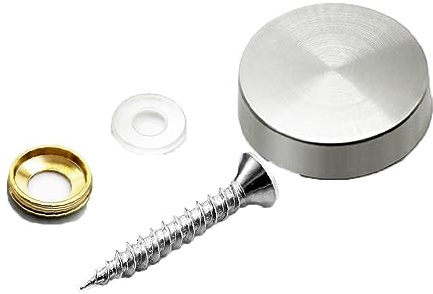 zalati Vis de fixation 12 vis miroir fixation murale avec rondelle en cuivre pour affichage de logo de cadre photo de miroir en verre - 20 mm