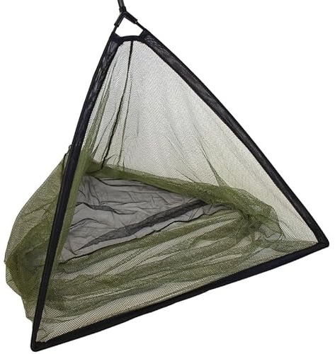 Großfischkescher Karpfenkescher Kescherkopf 110x110cm mit Auftriebshilfe grün