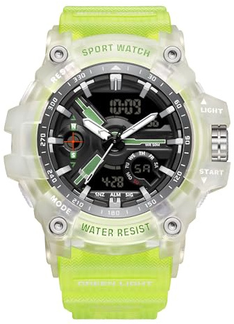 Militär Uhren Herren Armbanduhr Herrenuhr Digital Uhr Tactical Watches for Men Sportuhren für Herren Outdoor Digitaluhr für Jungen LED-Leuchtdisplay mit Analogen Zeigern und Digitalen Zahlen