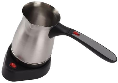 Zerodis Caffettiera Turca Elettrica, 500ml, 600W, Manico Pieghevole Antiscottatura, Acciaio Inossidabile