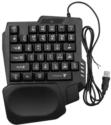 Tiardey 35 touches RGB rétro-éclairé clavier de jeu filaire clavier de jeu étanche large repose-paume pour jeux mobiles sur ordinateur