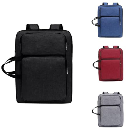 Oaygat A3 Art Portfolio Case Folder Waterproof Artwork Storage Portable Drawing Board Backpack Large Painting Sketch Pad Storage Organiser Carry Tote Bag with Handle for Palette Paints Pencils Brushes