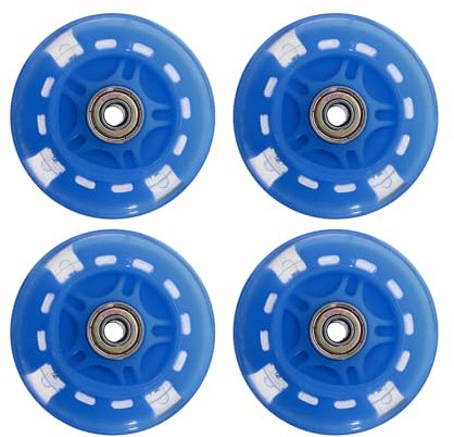 DYHQQ 4 Packung 80Mm Indoor-Inline-Skate-Räder, Leuchtendes Flash-Inline Skate-Rad Ersatzrollen Für Rollschuhe Mit Lagern