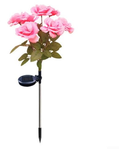 for Stunning 7 Head Solar Garden Light Energy Efficient LED Pathway Decoration (for Pink)