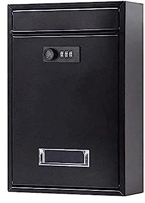 Wall-Mount Mailbox Rectangular Letter Box Iron Mailbox Key Lock Post Box Mail Boxes Classic Drop Box Wall Mount Vertical Suggestion Box