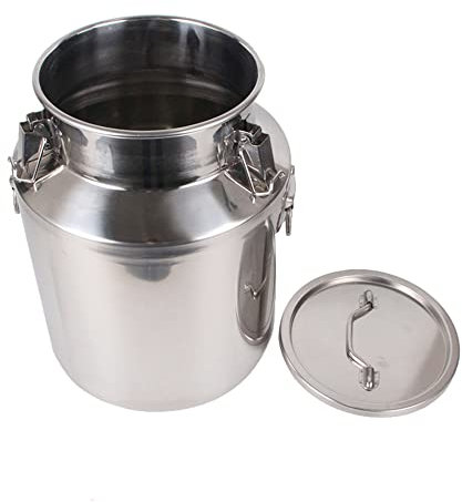 Generisch Edelstahl-Milcheimer, Fermenter, Milchkanneneimer mit 7 Kapazitäten, 201 Edelstahl-Öllagerfass, Milchfermentationskanne mit versiegeltem Deckel, für Hausmilch, Kaffee, Suppe / 35 l (50 l)