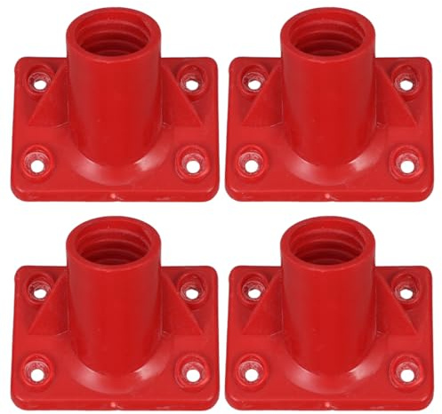 UKCOCO 4Pcs Broom Handle Connector Floor Brush Head Attachments Plastic Scrubber Link Piece for Home Sweeping and Bathtub Cleaning Red