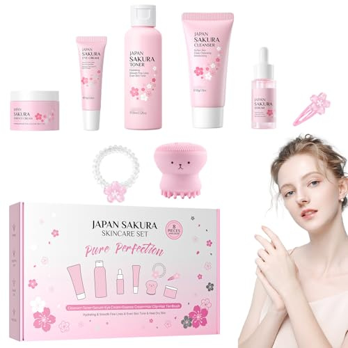 Kit de Cuidado Facial para Mujeres, Tónico Hidratante Facial, Kit De Belleza Natural Para Rutina Diaria Viajes Maquillaje Ocupadas Profesionales Regalo Navidad San Valentín Día De La Madre