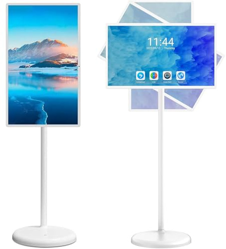 SSQUZA Monitor De Pantalla Táctil Portátil De 21.5/24/27/32 Pulgadas,Pantalla Táctil De 1920 X 1080p,10 Horas De Vida, Rotación De 360°, Control Remoto, Cámara Web De 13 MP 32in