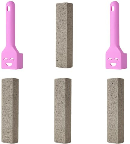 4PCS Pumice Stone for Toilet, Toilet Pumice Cleaning Stone with 2 Handle, Replaceable Toilet for Cleaning Supplies, for Toilet Bathroom Kitchen Swimming Pool