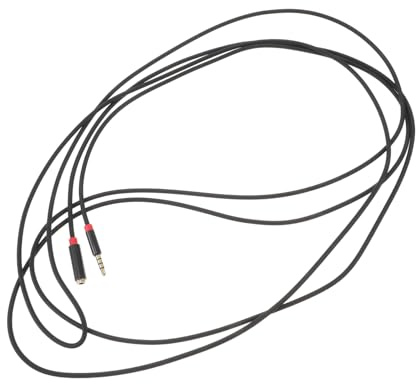 BAZEITFLOW 3.5mm Male to Female Audio Extension Cable Microphone Support 2m Stereo Aux Cord Compatible for Headphones, Smartphones, and Gaming Headsets