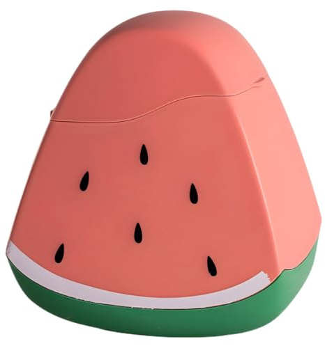 SUPVOX Bidone della Spazzatura da Tavolo in Plastica Coperchio Ribaltabile, Mini Cestino Compatto a Forma di Anguria per Casa, Ufficio e Auto, Contenitore Spazzatura Interno