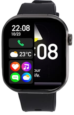 VGEBY Montre Intelligente avec écouteurs, Tracker d'activité avec écran HD pour Le Sport, écouteurs sans Fil Intégrés, Compatible avec et iOS