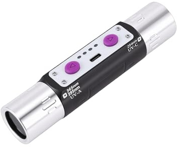 ZAICOLER Linterna UV, Fuente de Luz Dual 254 Nm Luz Violeta de Onda Corta Linterna de Alta Potencia con Aleación de Aluminio Disipación de Calor Luces de Inspección Portátiles para