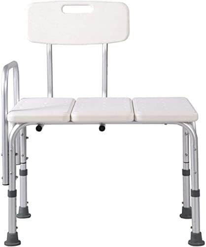 Duschstolsöverföringsbänk, for äldre funktionshindrade, badstol, halkfria gummifötter, justerbar höjd, tålig duschsitspall