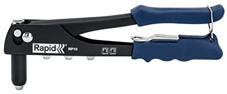 Rapid RP10 – Pince à Riveter Polyvalente Ø3.2/4.0/4.8 mm avec Clé d’Assemblage, Riveteuse manuelle Ergonomique pour Rivets aveugles, (Coffret incluant 100 rivets) - (5000376)