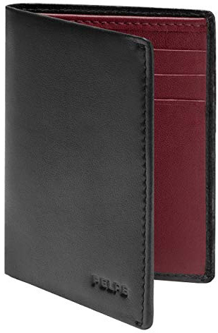 PELPE Cartera Tarjetero Cuero para Hombre, 100% Piel (8 Ranuras), Billetera Pequeña (P-1 B)