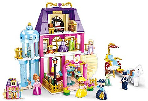 Sluban Klemmbausteine SL95736, Kaufhaus (526 Teile) [M38-B0876], Spielset, Klemmbausteine, City, mit Spielfigur, Mädchenträume, bunt