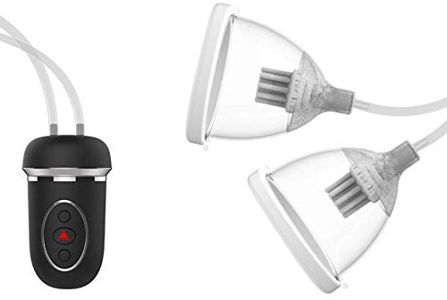 Brustsauger Automatische Vakuum Brustpumpe Brustvergößerung Nippelstimulator mit Rotationsfunktion (Cup C- D)