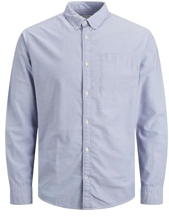 JACK & JONES Mens Oxford Shirt Cashmere Blue M