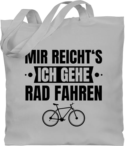 Baumwolltasche - Radsport Taschen - Mir reichts ich gehe Rad fahren - Fahrrad Fahrradfahren Geschenk Radfahrer Lustige Radfahren Bicycle - Unisize - Hellgrau - geschenke fahrradfahrer radfahrerin