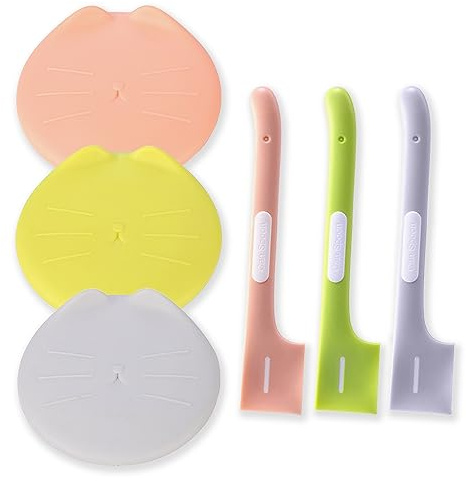 MaehSab Lot de 6 boîtes de nourriture pour animaux domestiques, 3 boîtes de nourriture en silicone pour chien et chat, couvercles et 3 cuillères à mélanger, passent au lave-vaisselle