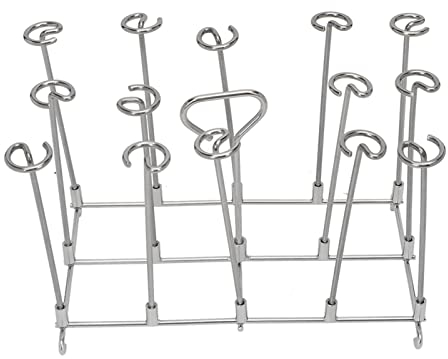 Tissting Soporte para Pinchos, Soporte para Parrilla De Pinchos De Horno De Acero Inoxidable con 14 Pinchos Uniforme para Cocinar Soporte Vertical para Pinchos para Carne De Pollo Barbacoa Exhibición